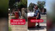 Back to college: Funny video shows the move-in dads you'll find on campusRutgers University shared the Instagram reel on students' move-in day.8/29/2024 01:48:54 EDT