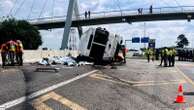 12 dead, dozens hurt as a bus overturns and passengers are thrown on a highway in South Africa