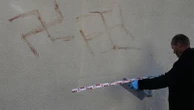 Dozens of swastikas painted in human blood daubed on property across German city