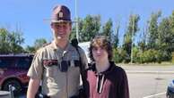 Teen reunites with trooper who saved his life