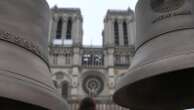 Notre Dame marks arrival of Paris Olympics’ iconic trackside bell as reopening nears