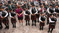 Bagpipers claim world record with AC/DC's 'It's a Long Way to the Top'