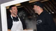 Mega/GC ImagesBradley Cooper slings authentic Philly cheesesteaks at NYC pop-up food truckOn the corner of W 3rd street and 6th Ave. Cooper cooked his hometown delicacy.12/7/2023 11:19:04 EST