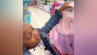 2-year-old says yes to the best dress while shopping with mom