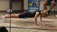 Grandma of 12 sets new world record with 1,575 pushupsThis is the second world record for DonnaJean Wilde.11/22/2024 03:34:18 EST