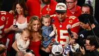 Brittany Mahomes enjoys a fun fall day at the pumpkin patch with her kids