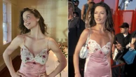 Catherine Zeta-Jones’ daughter Carys Douglas wears her pink dress from 1999Catherine Zeta-Jones wore the dress to the 1999 MTV Movie Awards. April 22, 2024
