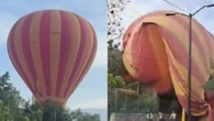 Katastrofa balonu. Zawisł na liniach energetycznych