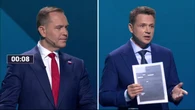 Spięcie w studio podczas debaty. Trzaskowski pokazał Nawrockiemu kłopotliwy dokument