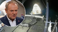 Donald Tusk oglądał lądowanie Dragona. Pokusił się o żart