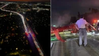 Katastrofa na autostradzie. Helikopter medyczny runął na ziemię