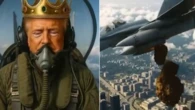 "Król Trump" bombarduje protestujących. Prezydent USA znów wykorzystał AI