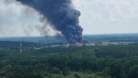 Potężny pożar na Pomorzu. Płonie fabryka aerozoli