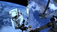 La Terra vista dal casco dell'astronauta: spettacolare spacewalk per riparare il braccio della ISS
