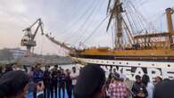 L'Amerigo Vespucci nel porto di Mumbai. Ad Difesa Servizi: 