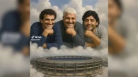 Il video in rete. Maradona, Troisi e Pino Daniele: gli "angeli" di Napoli scatenati tra le nuvole