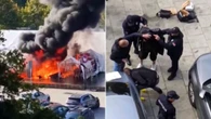 Belgrado, fiamme e spari davanti al Parlamento: un uomo arrestato
