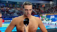  Mondiali nuoto, Thomas Ceccon nel post gara in zona mista