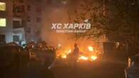 Incendi dopo il raid missilistico russo su Kharkiv: 