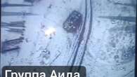 Drone russo piomba su carro armato ucraino nella neve: video dell'esplosione 