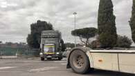 I camion arrivano a Roma, la protesta degli autotrasportatori 