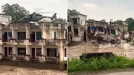 India, elicottero salva le persone bloccate sul tetto: poco dopo l’edificio crolla nel fiume