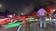 Le eliche impazzite dell'elicottero mentre si schianta sull'autostrada: il video amatoriale