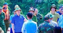 Hai người mất tích trong lũ, Giám đốc Công an trực tiếp xuống hiện trường