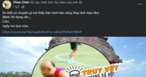 Công an TP Thủ Đức làm việc với chủ tài khoản Facebook "Thien Dinh"