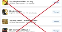 Cảnh báo thủ đoạn lừa đảo giả mạo giao dịch mua bán vàng qua mạng