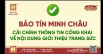 Bị phạt vì đưa thông tin gây nhầm lẫn, nhà vàng Bảo Tín Minh Châu "lên tiếng" cải chính