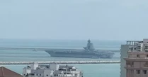 Tàu sân bay Phúc Kiến lần đầu xuất hiện ở đảo Hải Nam