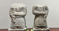 Cặp tượng cổ bị mất tại Đền Thần: Tìm thấy trong tình trạng mất phần đầu