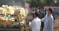 Lào tiêu hủy hơn 11 tấn ma túy ngoài trời