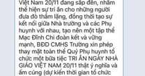 Phụ huynh vận động tổ chức gặp mặt tri ân ngày 20-11, trường ra thông báo khẩn