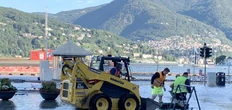 Maltempo: esonda il lago di Como, strade allagate
