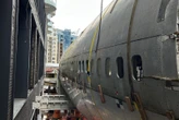 AvGeek alert: There's a 747-fuselage suspended between 2 Seattle high rises