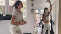 L’allenamento di Elisabetta Gregoraci, il fit look con coordinato aderente e sneaker