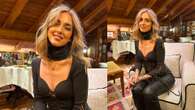 Chiara Ferragni, look in pelle per il weekend sulla neve con gli amici