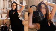 Miriam Leone in total black, il look premaman da oltre 4000 euro