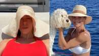 Michelle Hunziker e Aurora Ramazzotti di nuovo insieme: in barca indossano il cappello di paglia