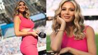 Diletta Leotta allo stadio col vestito cut-out che esalta il pancione: “Il futuro è rosa”