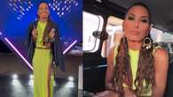 Elisabetta Gregoraci cambia stile a Battiti Live: brilla con l’abito verde fluo e le onde da sirena