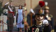 La principessa Leonor al giuramento della bandiera: Letizia di Spagna a pois, l’erede al trono in divisa