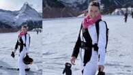 Michelle Hunziker rompe le regole con la tuta bianca, perché in montagna non si dovrebbe indossare il colore