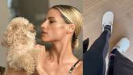 Michelle Hunzkier “sexy mama” con le pantofole di pelo