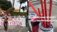 Sapienza, studenti smontano panchina rossa: "Contro la violenza sulle donne vogliamo centri non spot"