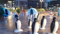 Al Centro Direzionale arrivano i pinguini, il Christmas Village 2023 con gli igloo fino al 23 dicembre