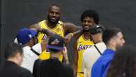 Lakers' James duo close on father-son court debut