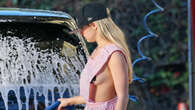 TikTokker turned popstar risks nip slip washing car braless